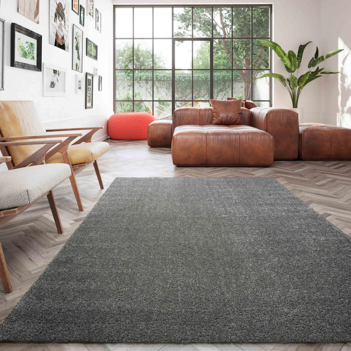 TEPPICH, 200 x 290 cm, Grau - Grau, Textil (200/290cm) - Oviala