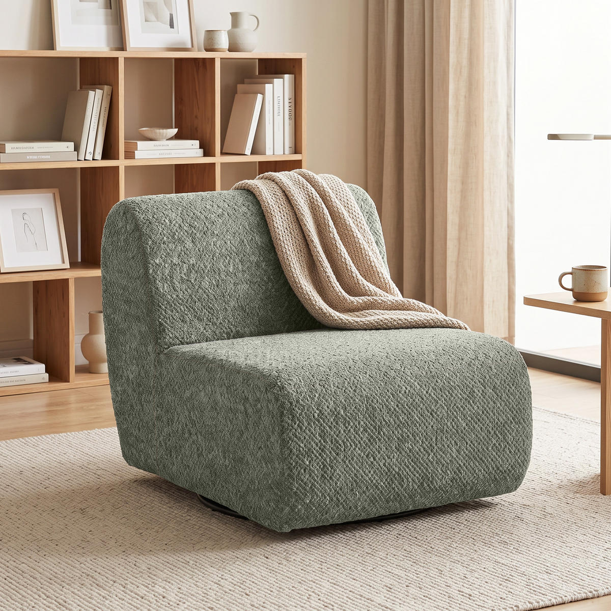 FÅTÖLJ Chenille Grå - Svart/Grå, Textil/Metall (70/70/90cm) - HOMCOM