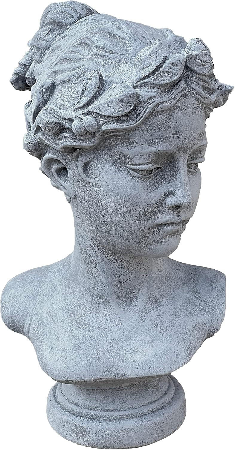 STEINFIGUR Büste Aphrodíte Frau frostfest Steinskulptur - Grau, Stein (16/29/13cm) - stoneandstyle