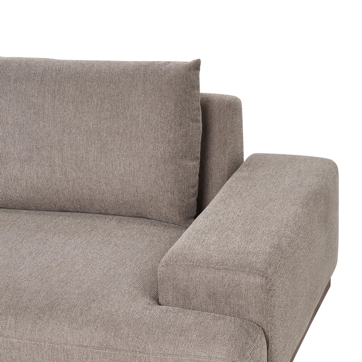 ROHOVÁ POHOVKA 3-místná světle hnědá pravostranná Mariferd - tmavě hnědá/černá, textil (316/146cm) - Beliani