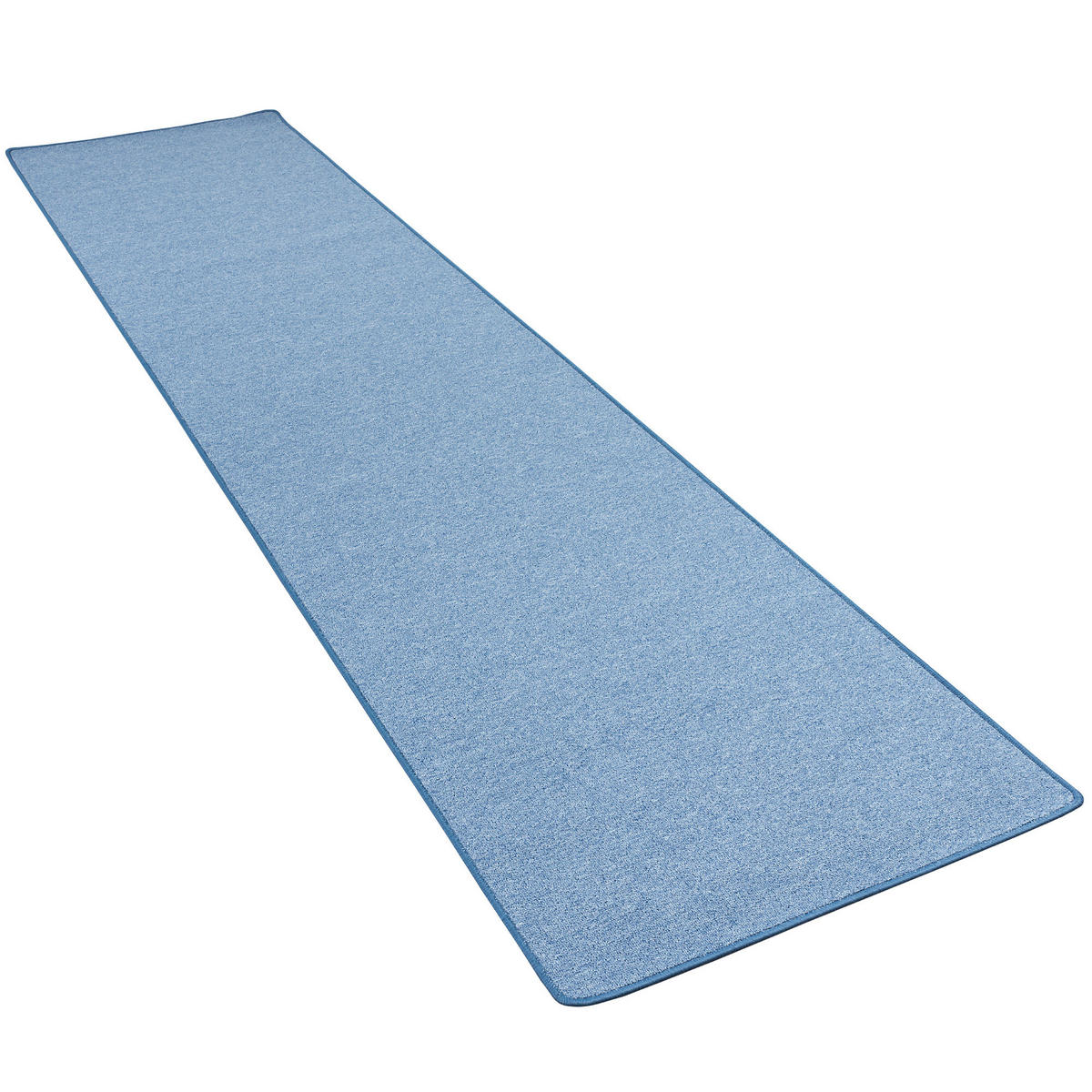 FEINSCHLINGEN VELOUR LÄUFER TEPPICH STRONG - Blau, Textil (80/400cm) - Snapstyle