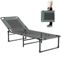 OUTDOOR-KLAPPLIEGE, Einheitsmodell, Gris, 4-fach verstellbar mit Griff - Grau, Metall (175/68/58cm) - Vallsero