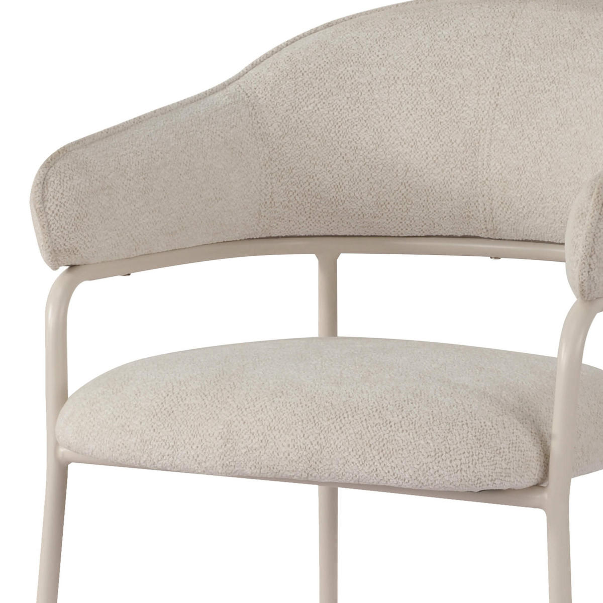 STÜHLE 2er Set Weiß 56,5/57/82,5 cm - Weiß, Textil (56.5/82.5/57cm) - Mobili Rebecca