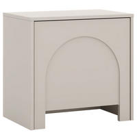 NACHTTISCH Amaro mit 1 Tür, gefrästen Bogenfronten, Push-to-Open, Kaschmir - Kaschmir, Holzwerkstoff (53/51/35cm) - Beautysofa