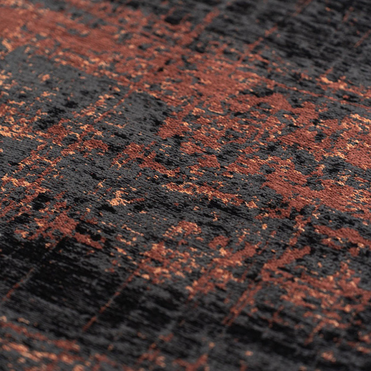 TEPPICH Soho Copper Mad Men Griff 240/240 cm - Schwarz, Textil (240/240cm) - Louis De Poortere