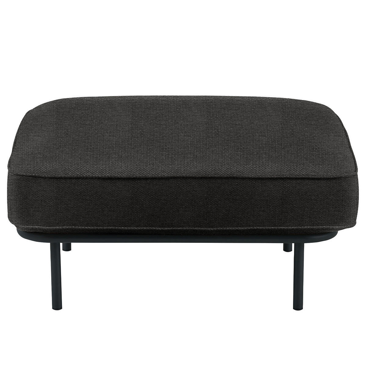 OUTDOOR-HOCKER - Schwarz, Textil/Metall (85/45/64cm) - home24
