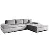 ECKSOFA L Form Sivaso Hellgrau 310/210/85 cm – mit Schlaffunktion und Bettkasten - Silberfarben/Hellgrau, Textil/Metall (310/210cm) - AX Living