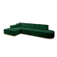 ECKSOFA Ottomane Links IREA-L2 - 328x171x83 cm Grün - Grün, Holzwerkstoff/Textil (328/171cm) - ALTDECOR