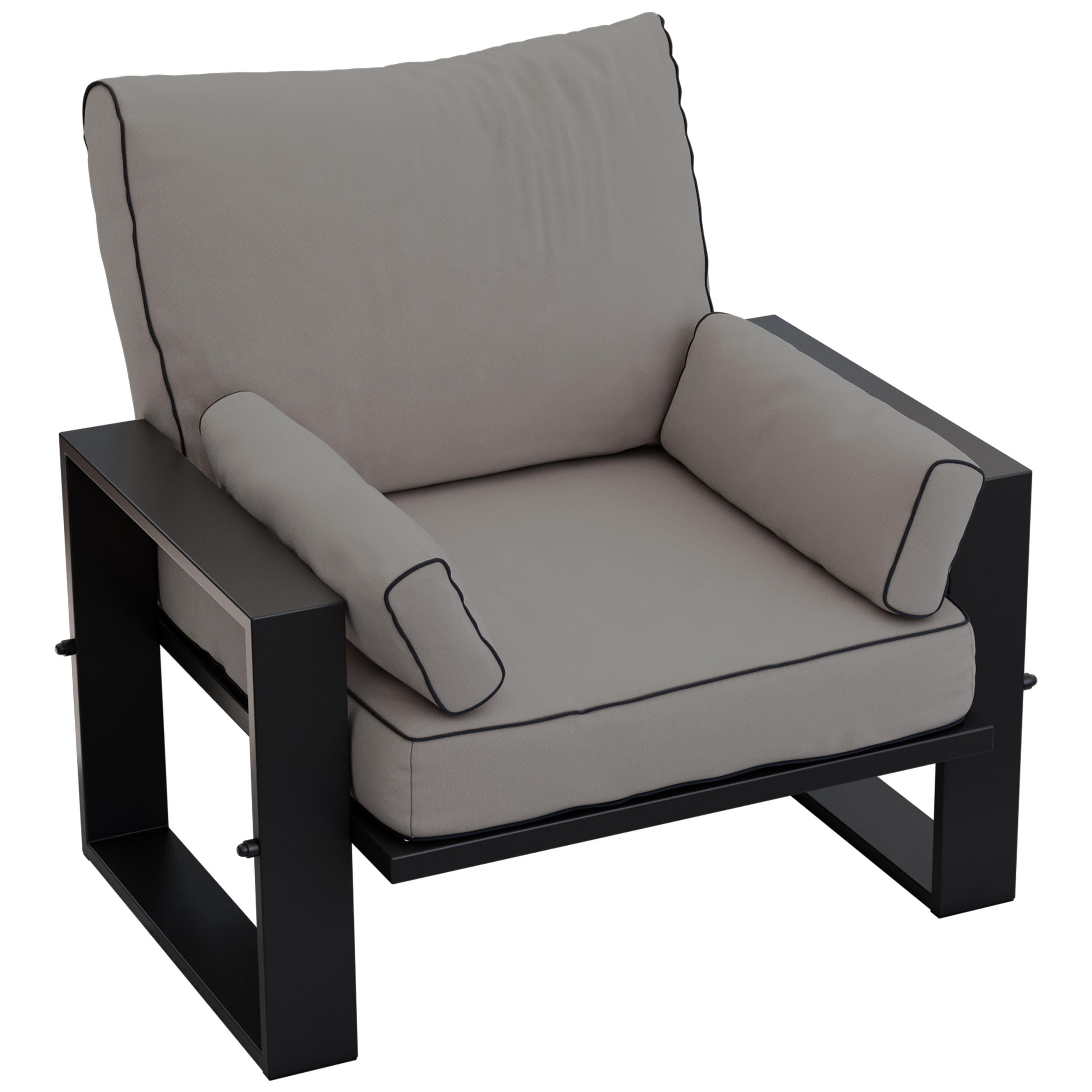 GARTENSESSEL Elba - Grau - Grau, Textil (98/90/87cm) - MKS