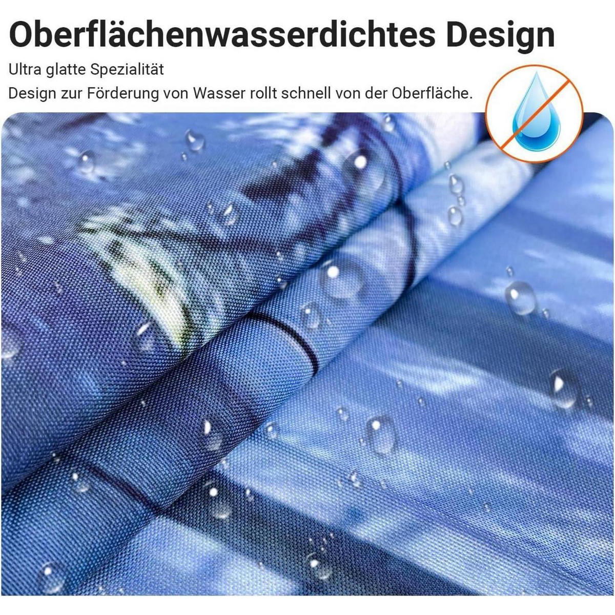 DUSCHVORHANG Sunshine Forest 180 x 170 cm Textil Wasserabweisend Waschbar - Grün, Textil (180/170cm)