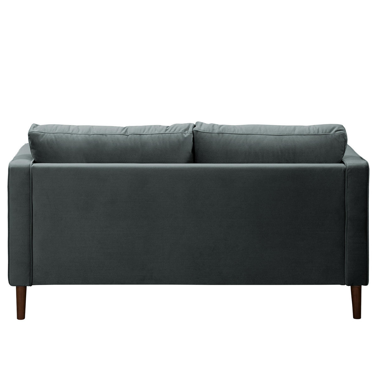 2-SITZER SOFA - Samt - Anthrazit, Textil (150/80/86cm) - home24