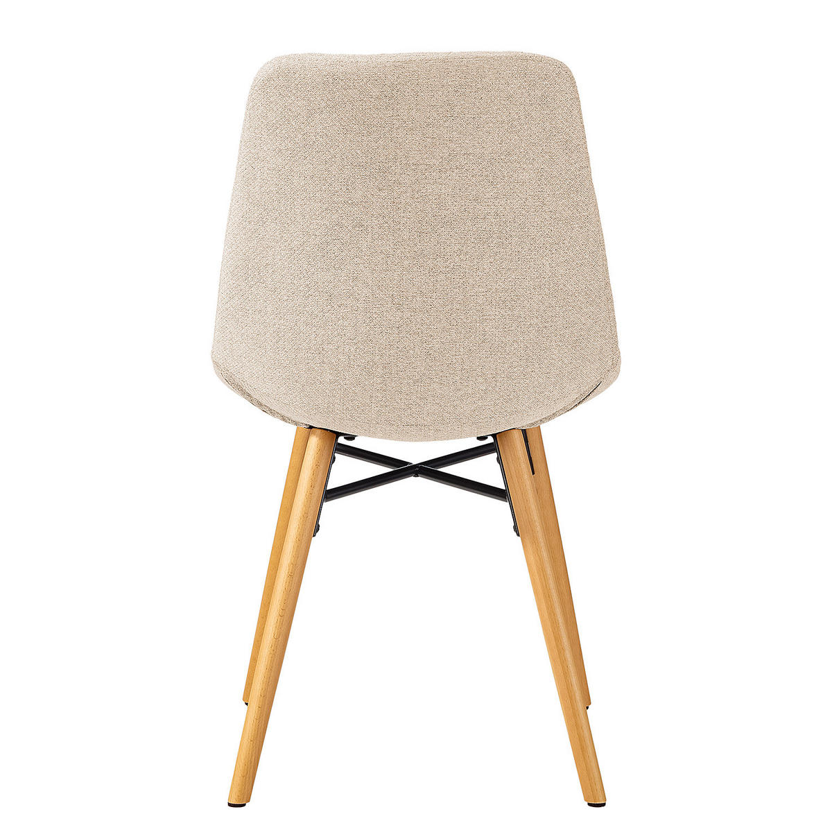 POLSTERSTUHL - Webstoff - Beige, Holz (46/85/57cm) - home24