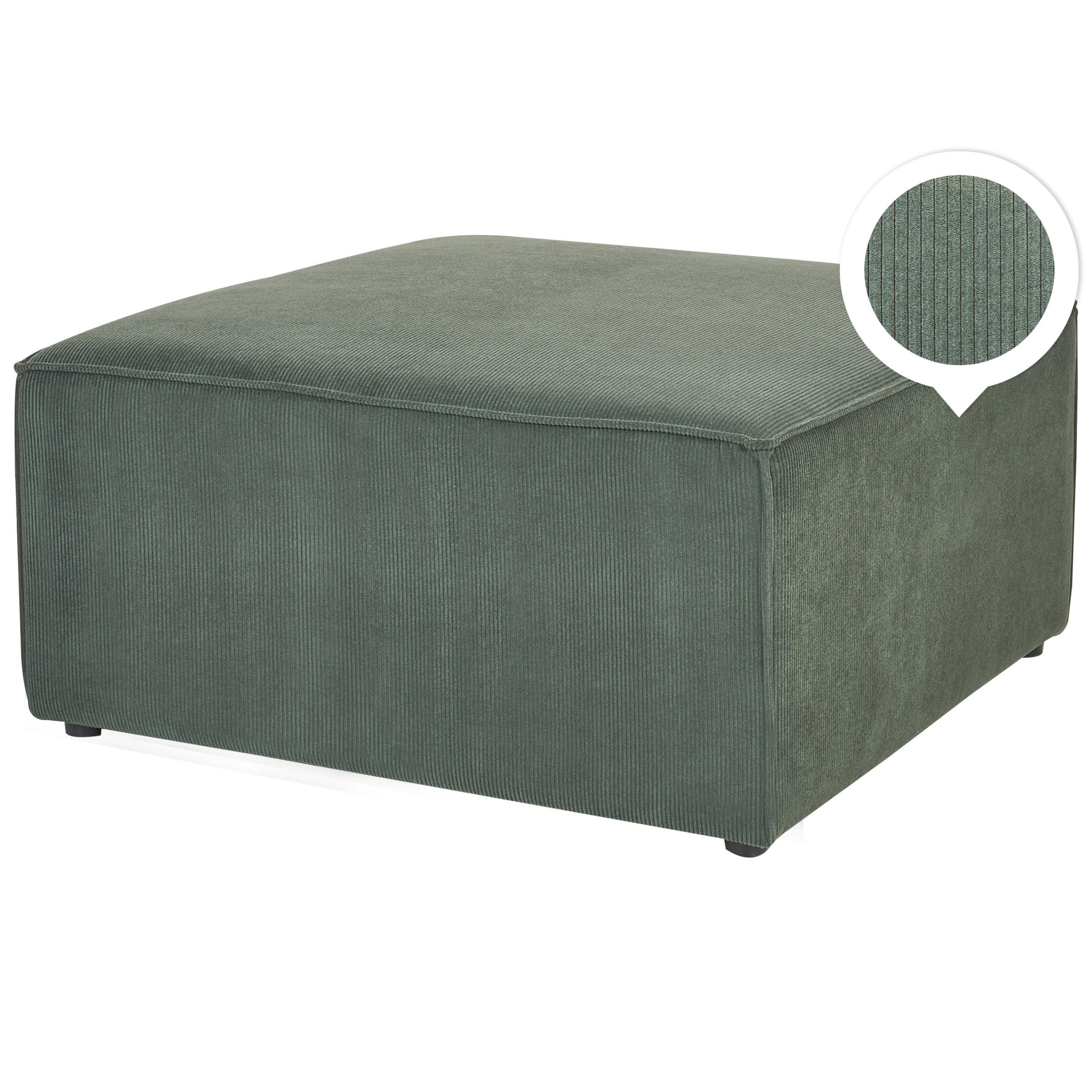 OTTOMANE Lemvig 83/83/41 cm - Grün, Textil (83/41/83cm) - Beliani