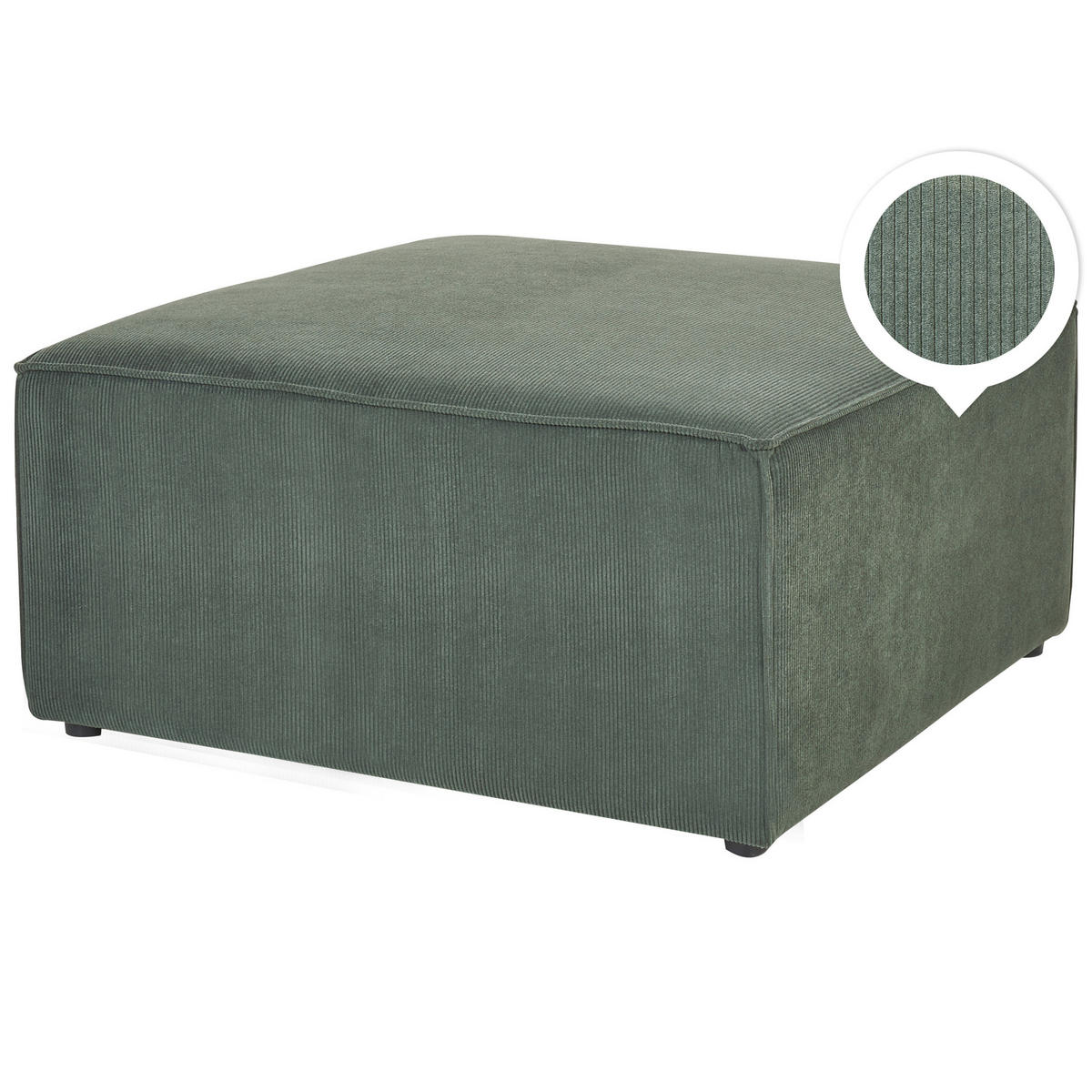 OTTOMANE Lemvig 83/83/41 cm - Grün, Textil (83/41/83cm) - Beliani