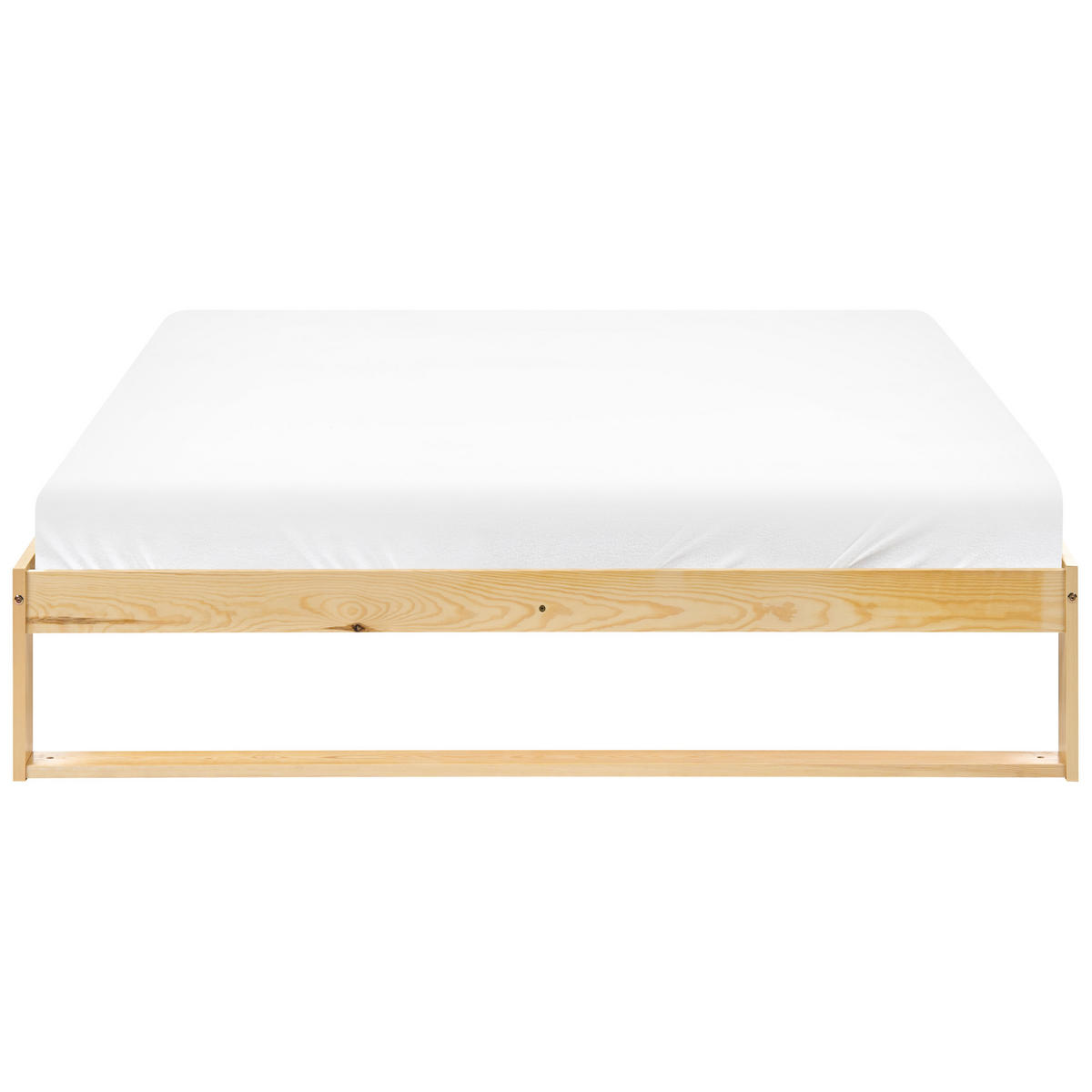 BETT ohne Kopfteil 140/200 Kiefernholz Hellbraun Talairan - Hellbraun/Braun, Holz (140/200cm) - Beliani