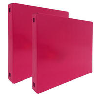 DOPPELPACK 2x Memoboard aus Stahl geschlossen | HxBxT 30x30x3,5cm | Rosa | Wandtafel Trägersystem - Rosa, Metall (30/30/3.5cm) - PROREGAL