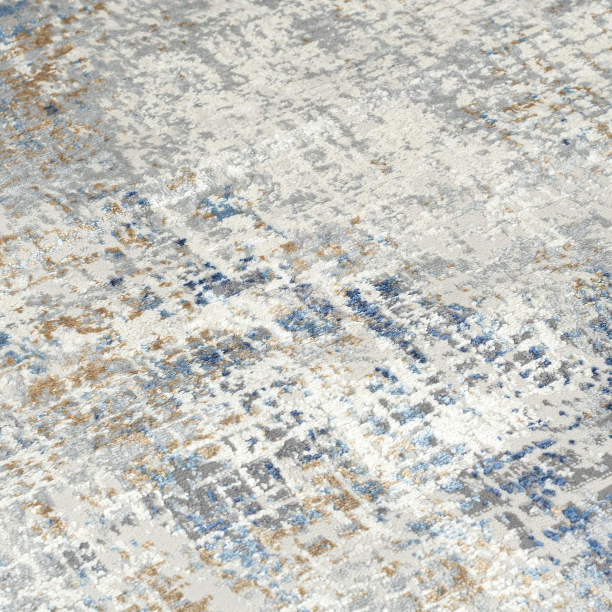 KOBEREC béžový grafitový krémový - 200 x 300 cm - modrosivá, textil (200/300cm) - Mazovia