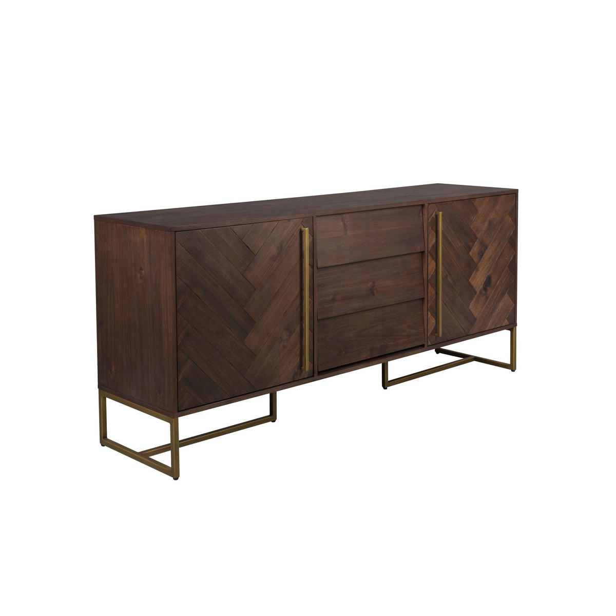SIDEBOARD Klasse Hoch Dunkelbraun - Braun, Holz (180/80/45cm) - Dutchbone