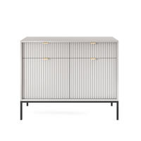 SIDEBOARD Vellore Grau 104 cm - Goldfarben/Schwarz, Holzwerkstoff/Metall (104/83/39cm) - Selsey