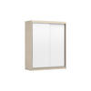 SCHIEBETÜRENSCHRANK - Kleiderschrank EVA 04 - Sonoma + Weiß - Weiß/Sonoma Eiche, Holzwerkstoff (160/195/61cm) - Möblo