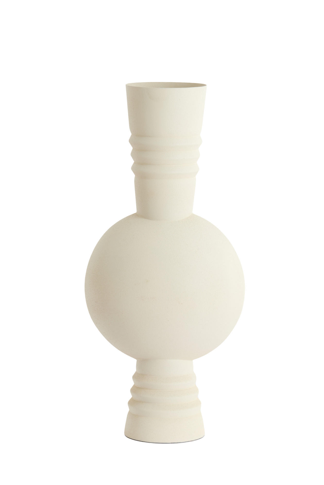 VASE Kavansi Weiß 18/18/54,5 cm - Weiß, Metall (54.5cm) - Light & Living