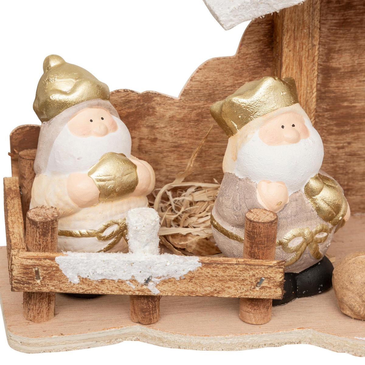 WEIHNACHTSKRIPPE 7 Figuren 33/16 cm - Multicolor, Holzwerkstoff (10.5/16/33cm) - Atmosphera Createur d´interieur