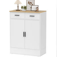 SIDEBOARD aus Holzwerkstoff 68,6x35x90,3 cm Weiß mit 2 Schubladen, verstellbarem Regal und viel Stauraum - Weiß, Holzwerkstoff (68.6/90.3/35cm) - Modfu