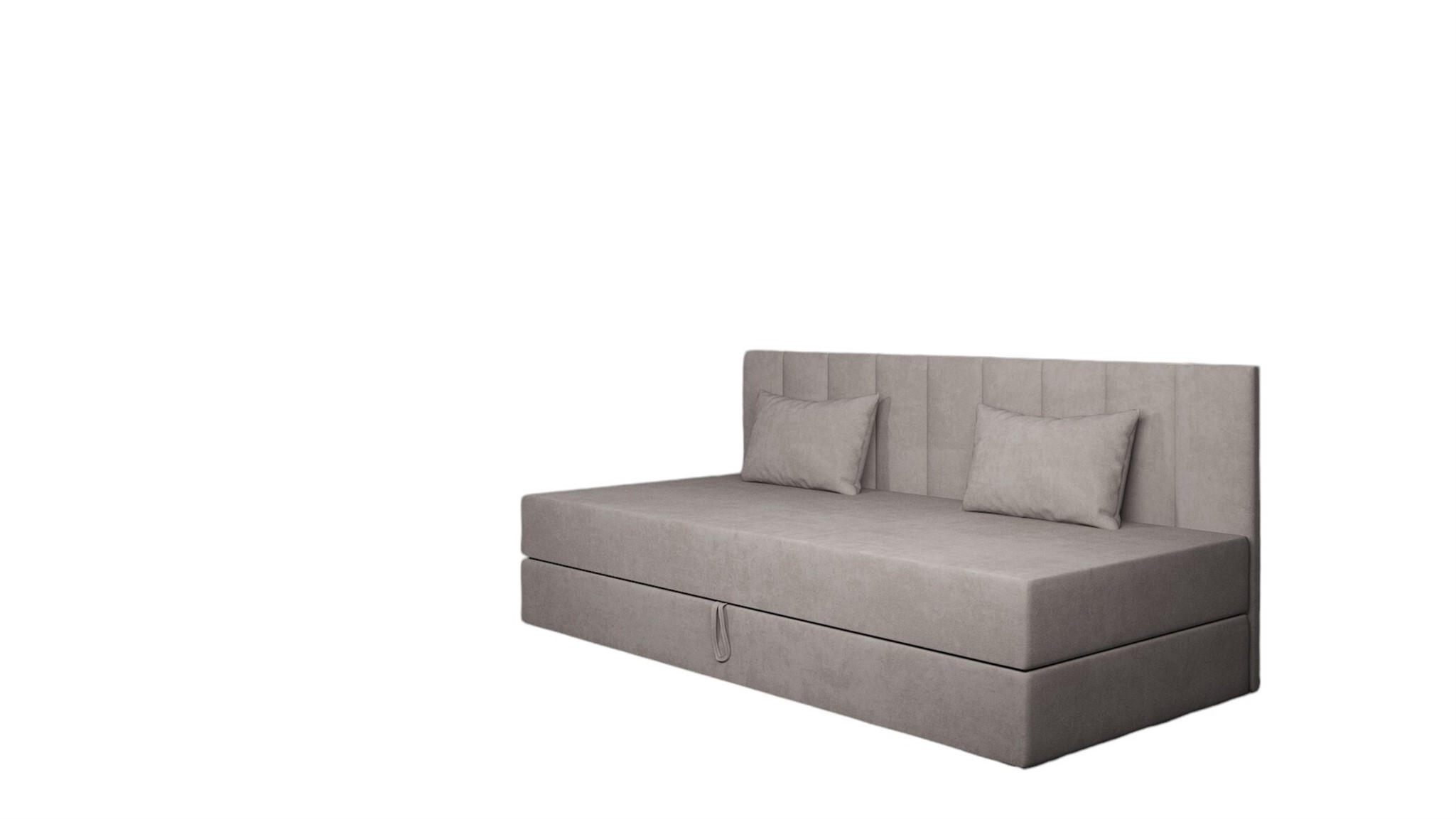 SOFA Margot In Opera - Grau, Holzwerkstoff/Textil (200/90/97cm) - Fun Möbel