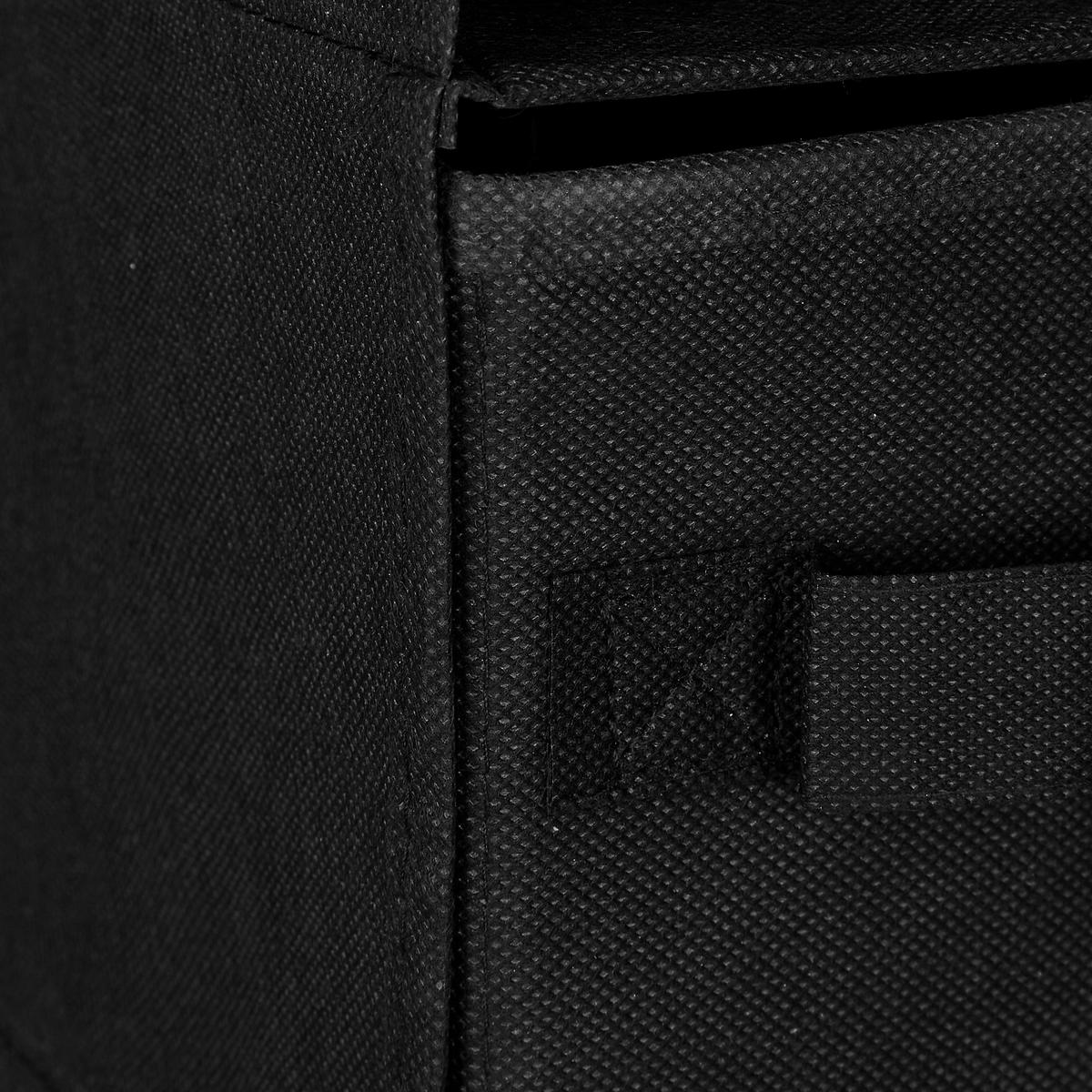 ZÁVESNÝ regál - čierna, textil/vlnitá lepenka (14.5/82/30cm) - Relaxdays