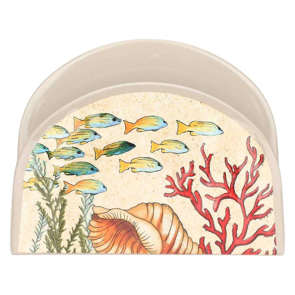 SERVIETTENHALTER 15,6 x 4 x 12 cm Sea Life - Multicolor, Kunststoff (4/15cm) - Rose & Tulipani