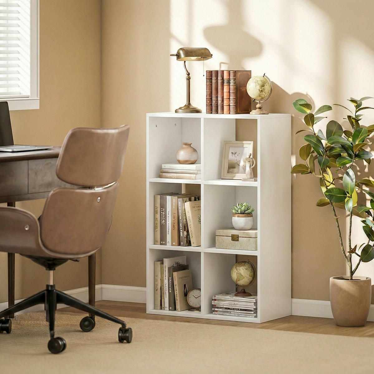 BÜCHERREGAL Spanplatte Weiß - Weiß, Holzwerkstoff (29.5/91.5/61.5cm) - HOMCOM