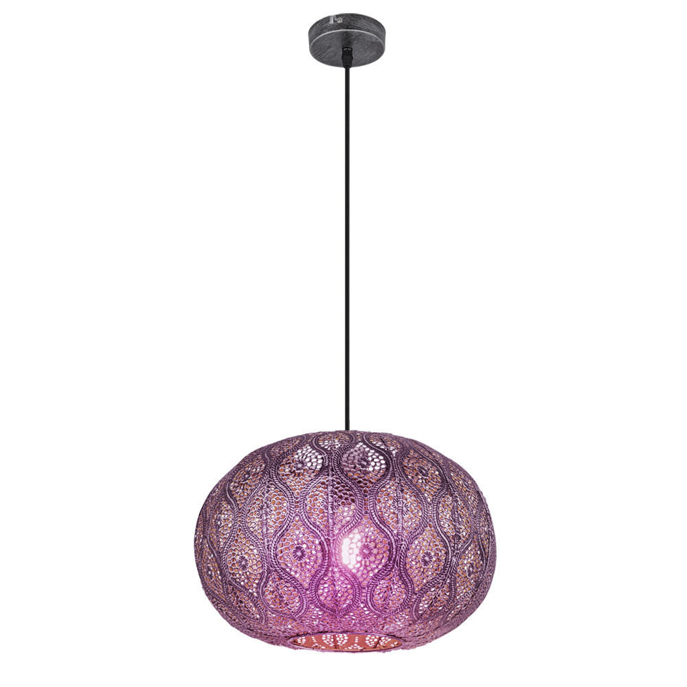 LED HÄNGELEUCHTE SOLERA Silber Metallic - Schwarz, Metall (30/30/120cm) - Globo Lighting