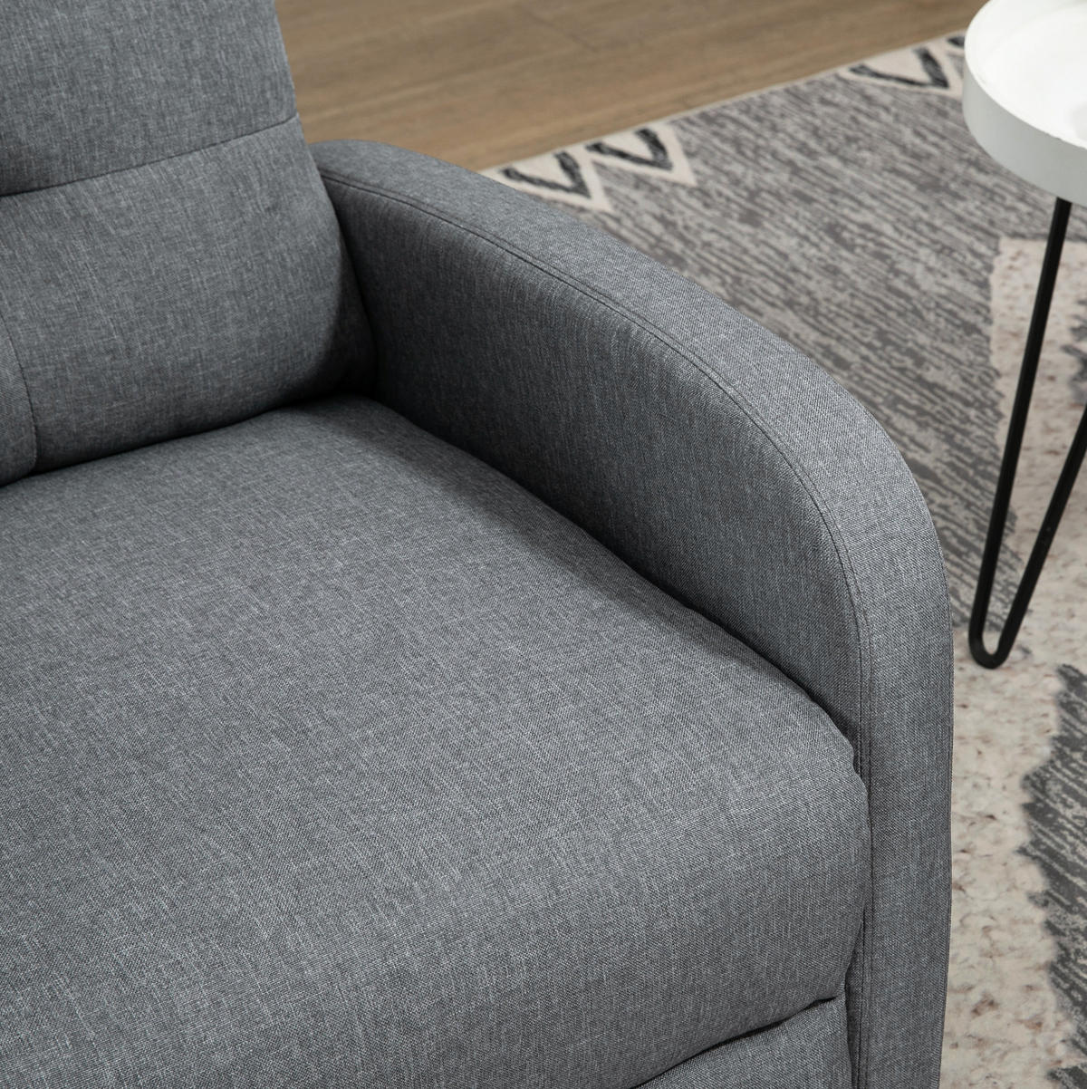 RELAXSESSEL Polyester mit Liegefunktion bis 155° 67/87/98 cm Grau - Grau, Textil (87/98/67cm) - Redom