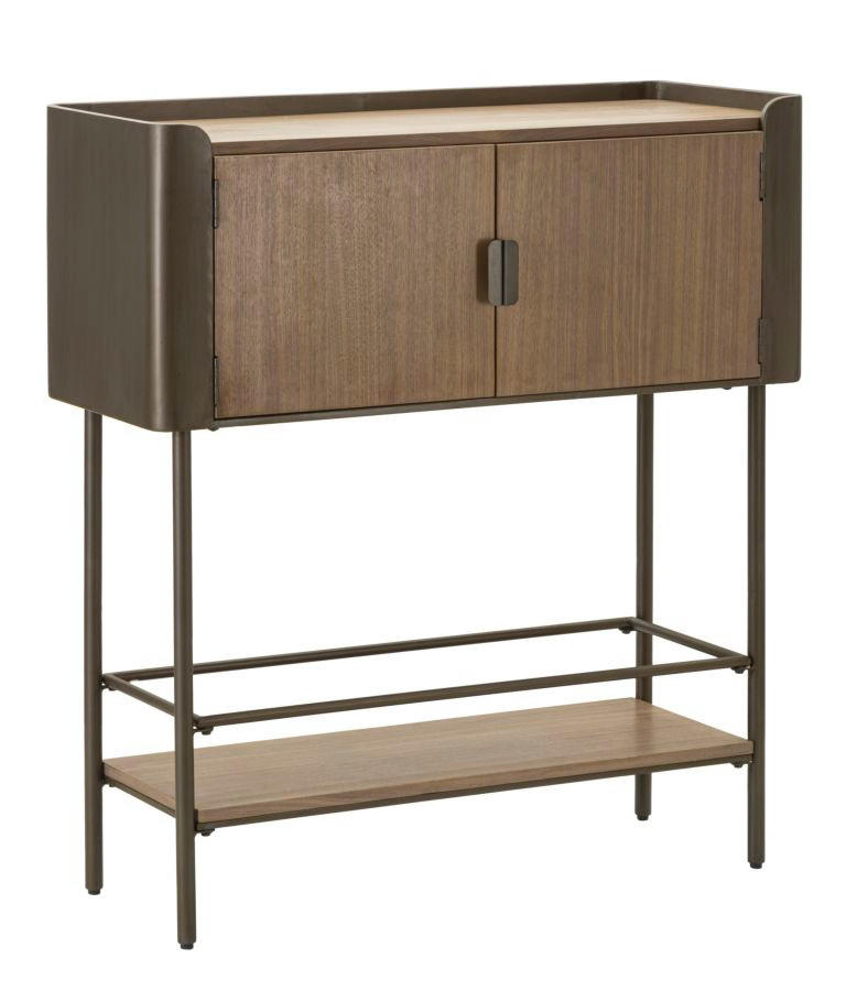 KOMMODE Toronto, grau und braun, Tannenholz und Eisen, 100 x 42 x 110 cm - Braun/Grau, Holz/Metall (100/110/42cm) - Mauro Ferretti