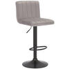 BARHOCKER Samt grau - Schwarz/Grau, Textil/Metall (41/87/49cm) - CLP