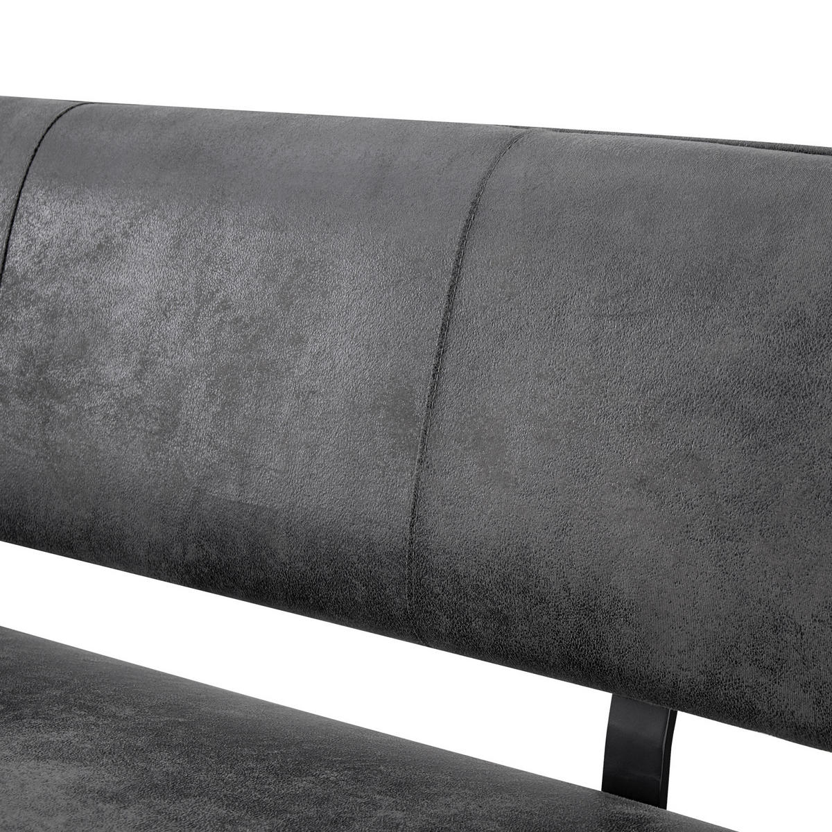 SITZBANK JUNA 140/57/86 cm Anthrazit - Anthrazit, Textil/Metall (140/86/57cm) - B&D Home