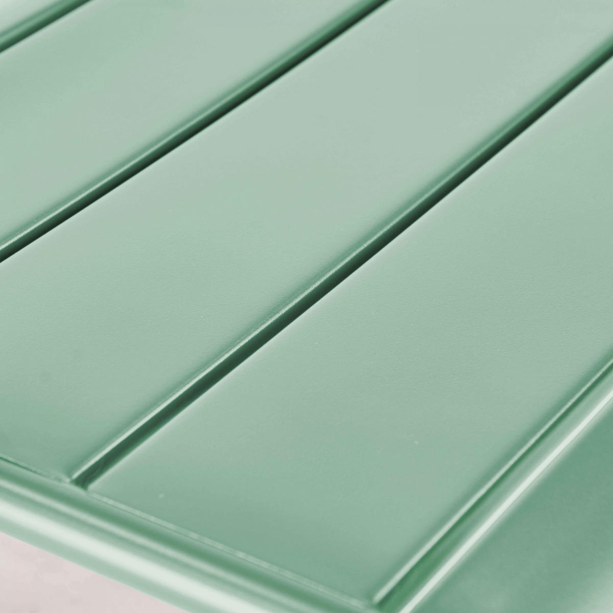 GARTENHOCKER, Salbeigrünen - Hellgrün, Metall (44/30/40cm) - Oviala