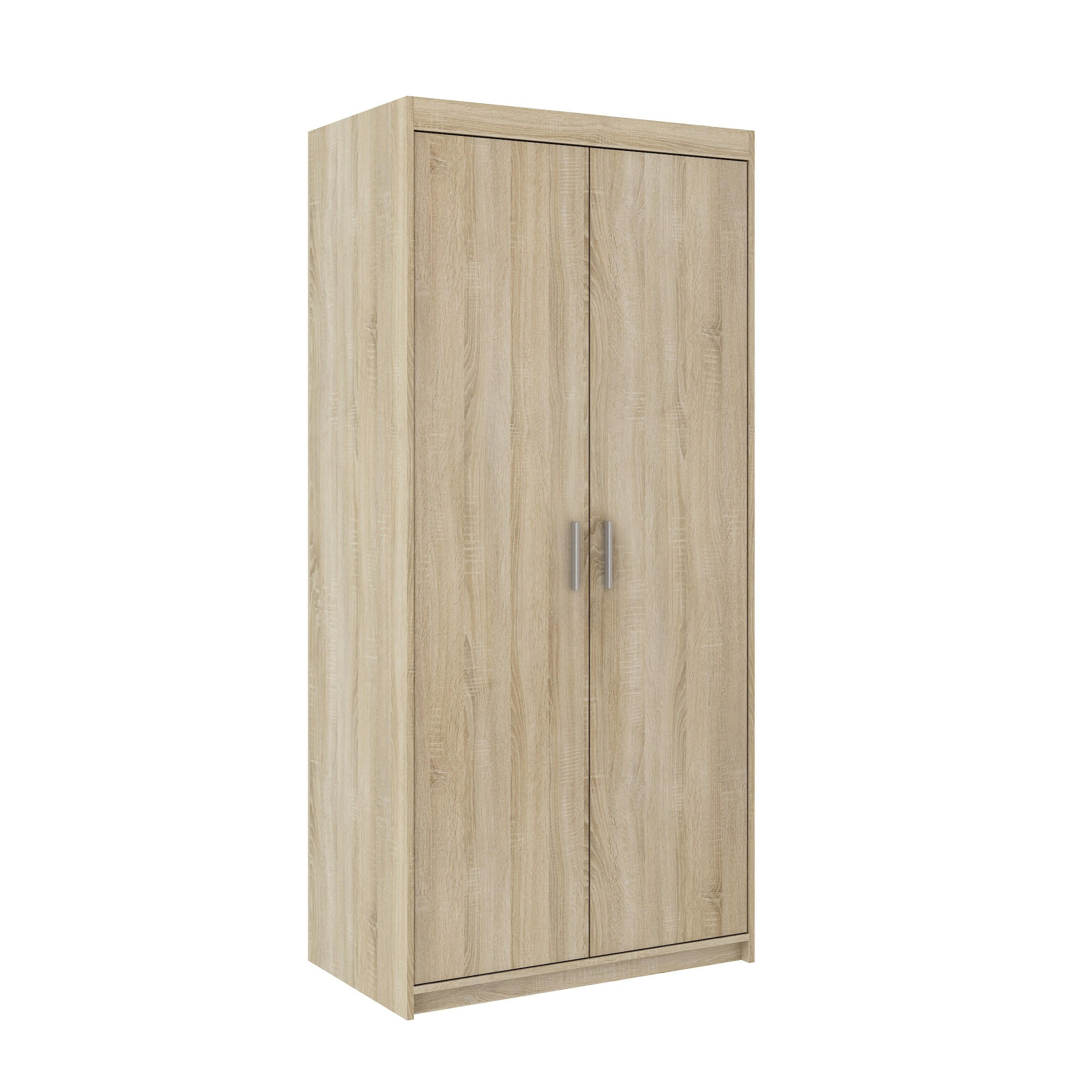 DREHTÜRENSCHRANK ELENORA 89,7/190,5/53cm 2-türig Sonoma Eiche - Sonoma Eiche, Holzwerkstoff (89.7/190.5/53cm) - MASSENO