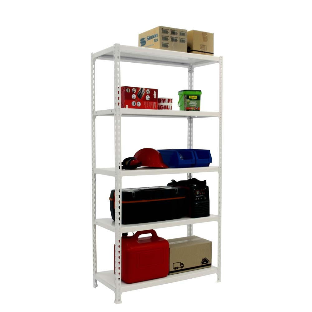 SCHWERLASTREGAL Metal Shark HxBxT 180 x 90 x 40 cm Fachlast 180 kg Weiß - Weiß, Metall (90/180/40cm) - PROREGAL