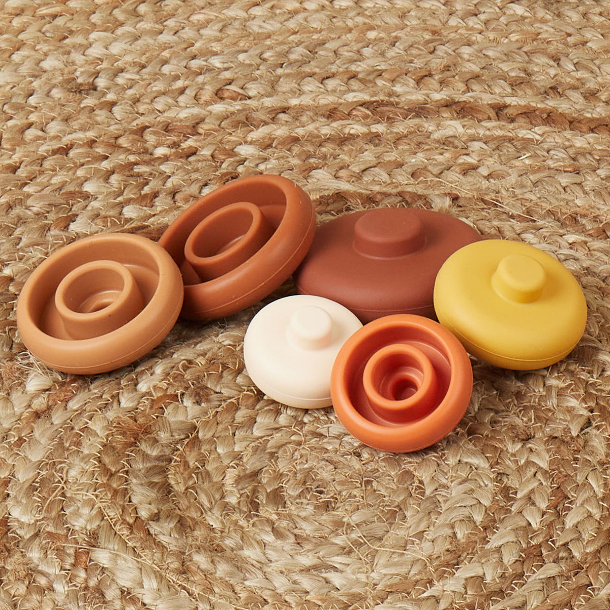 STAPELTURM Silikon Baby Chocolate Bliss - Multicolor, Kunststoff (80/80cm) - Bieco Spielwaren