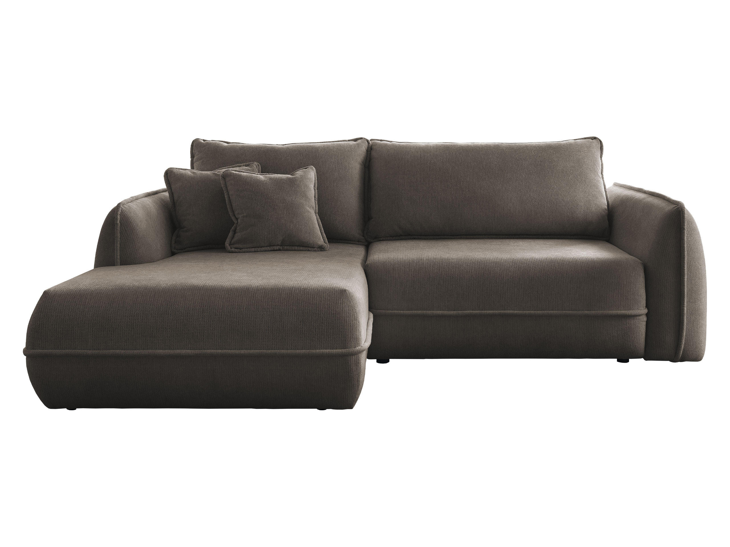 ECKSOFA Moho, Seite: Links - Schwarz/Braun, Holz/Kunststoff (254/162cm) - MIRJAN24
