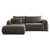 ECKSOFA Moho, Seite: Links - Schwarz/Braun, Holz/Kunststoff (254/162cm) - MIRJAN24