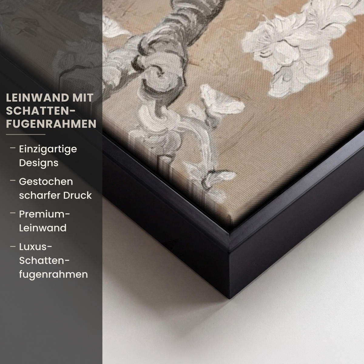 LEINWAND Bilder mit Rahmen - Mandelblüte - Kunst - Van Gogh - Beige - Abstrakt - 40x60 - Braun, Textil (40/60cm) - MuchoWow