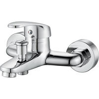 DUSCHMISCHBATTERIE, Wandmontage, Badewannenarmatur, 1/2-Zoll-Gewindeanschluss - Silberfarben, Metall (16/9/15cm) - BELZ