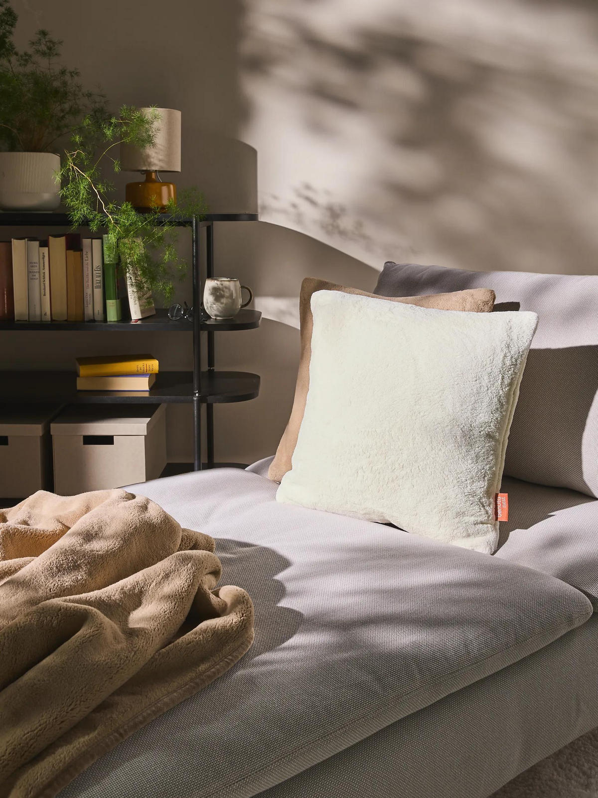 KISSEN Cosi Cream 45/45 cm - Creme, Textil (45/45/15cm) - benuta
