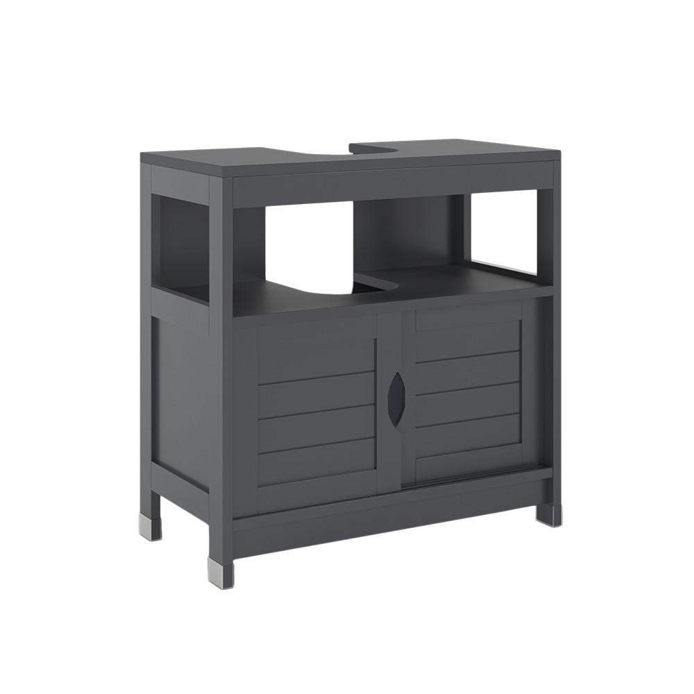 WASCHBECKENUNTERSCHRANK Vilda Grau 60 x 60 cm - Grau, Holzwerkstoff (60/60/30cm) - Vicco
