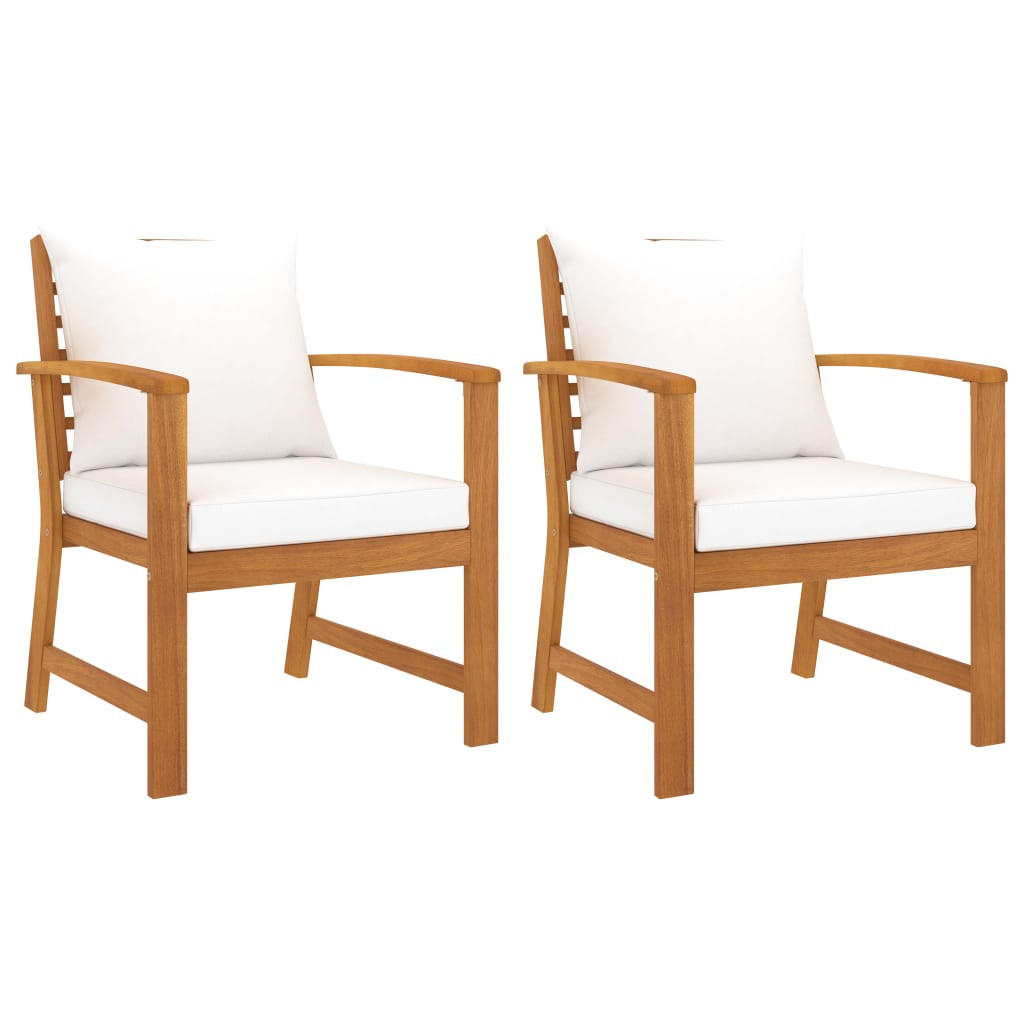 vidaXL Gartenstühle Creme 60.5x81x60.5 cm