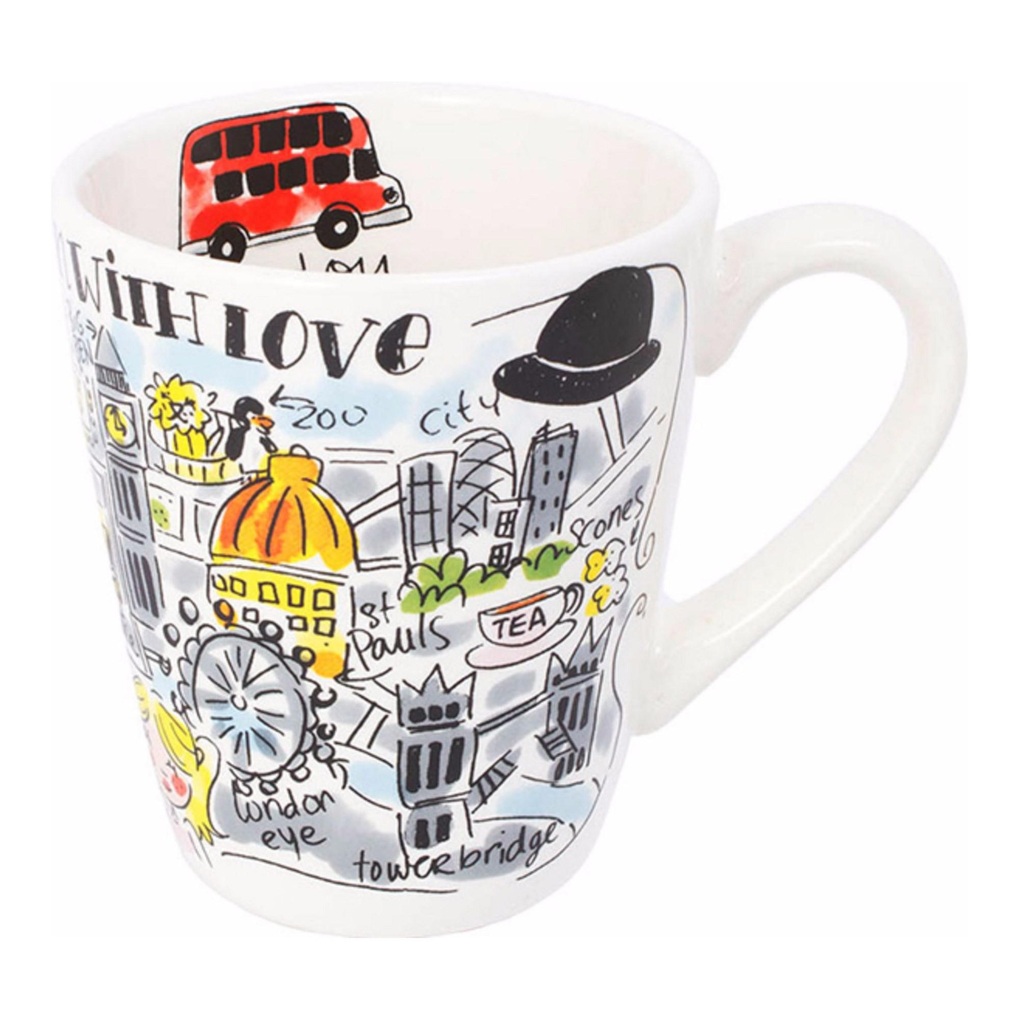 BECHER London in Bunt - 350 ml - Multicolor, Keramik (0.35L) - Blond Amsterdam
