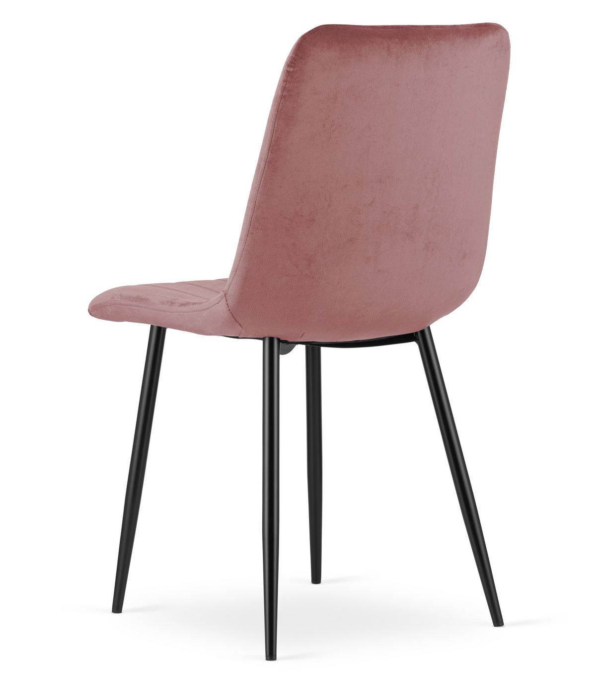 ESSZIMMERSTUHL 2-er Set JEWA rosa Sitz, schwarze Beine - Pink/Schwarz, Textil (43/90/51cm) - Valora