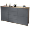 SIDEBOARD Rova Anthrazit matt - Anthrazit, Holzwerkstoff (138.5/75.5/35cm) - Vladon